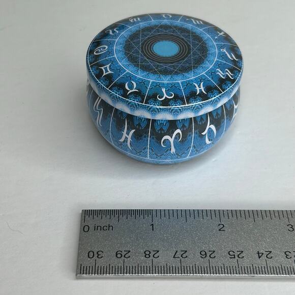 Zodiac Astrology Signs Metal Tins Gift Tin Trinket Box Set of Three - Picture 5 of 6